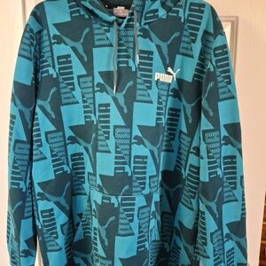 Puma Teal Graphic Hoodie